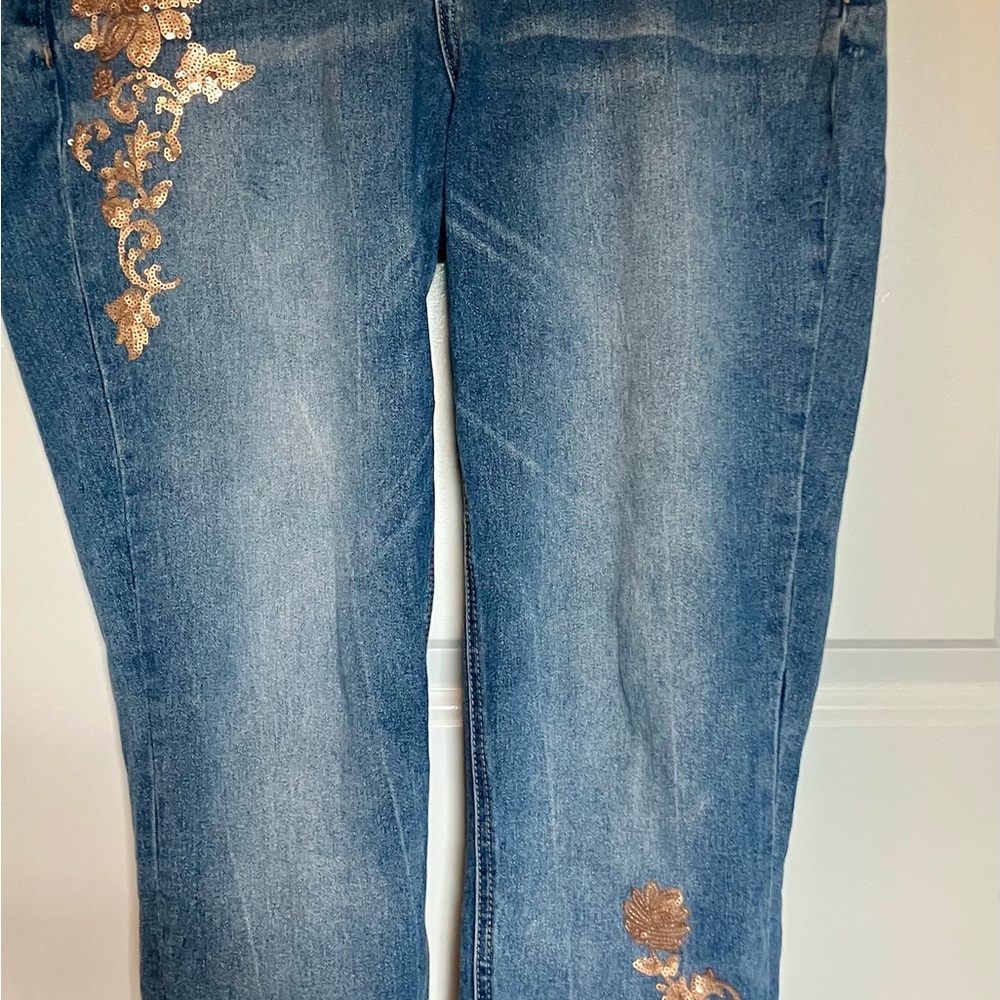 Hydraulic Blue and Gold Skinny Jeans